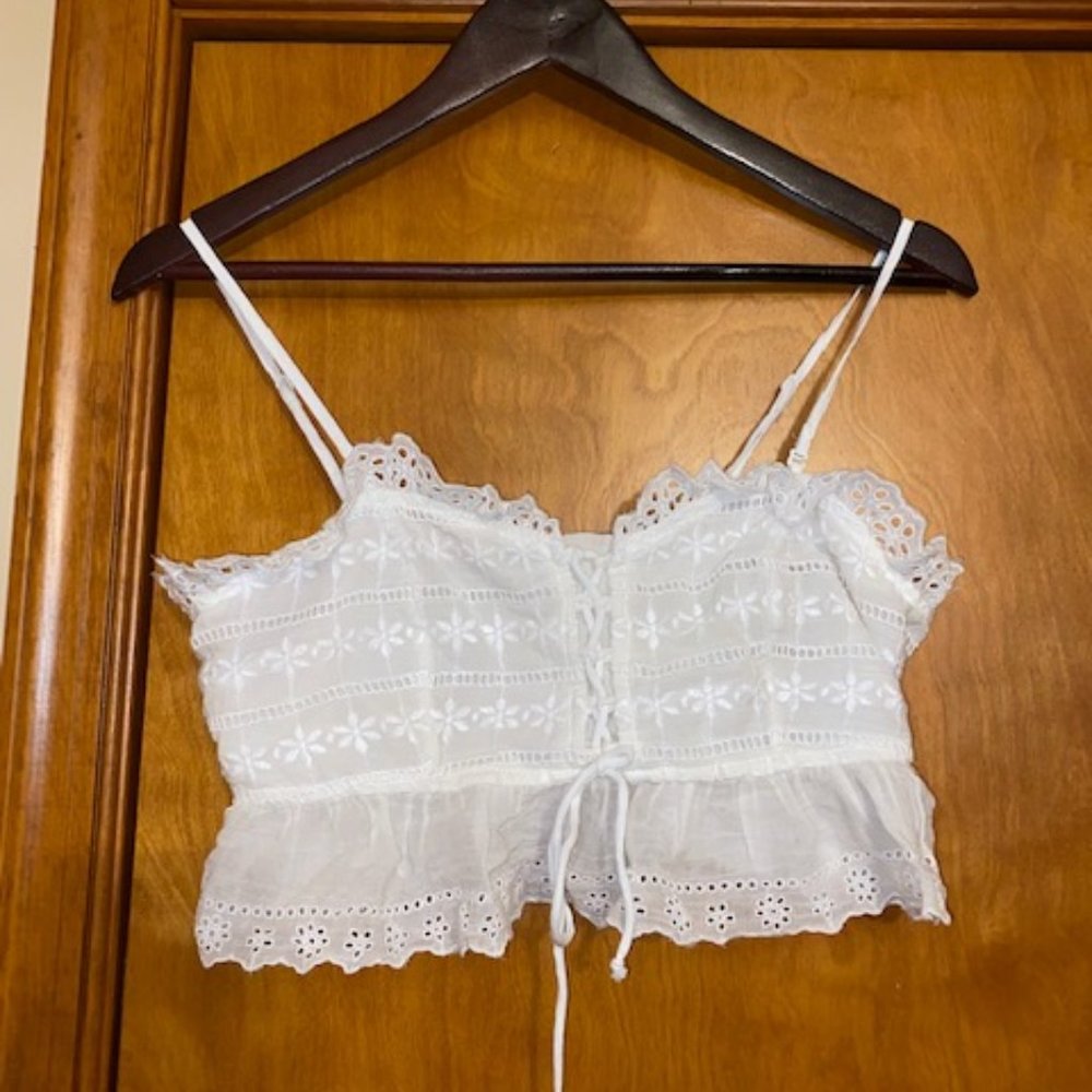 AE cropped lace top
